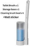 Disposable Toilet Brush Wall-Mounted Cleaning Tool for Bathroom Replacement Brush Head Wc Accessories